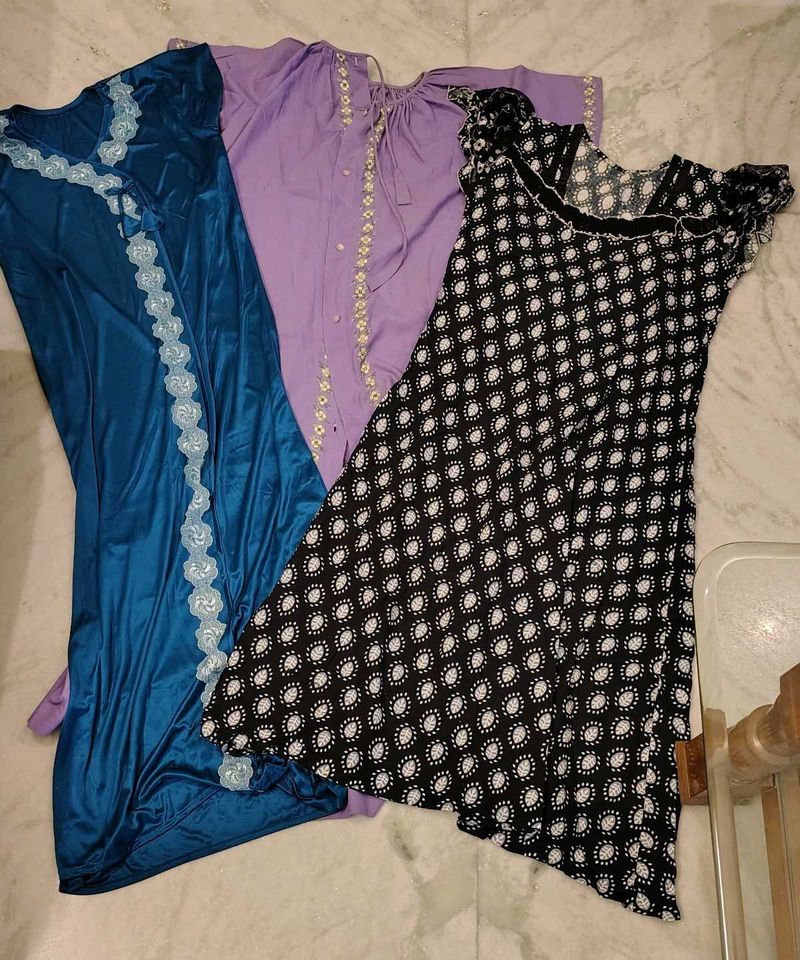 Combo 3 Ladies Nighty/Maxi