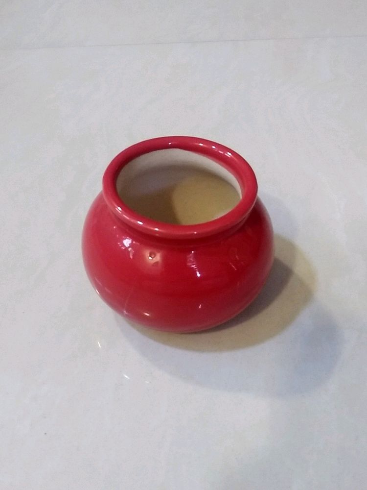 Red Ceramic Pot