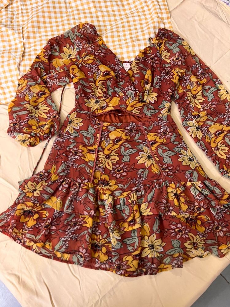 Floral Print Mini Dress