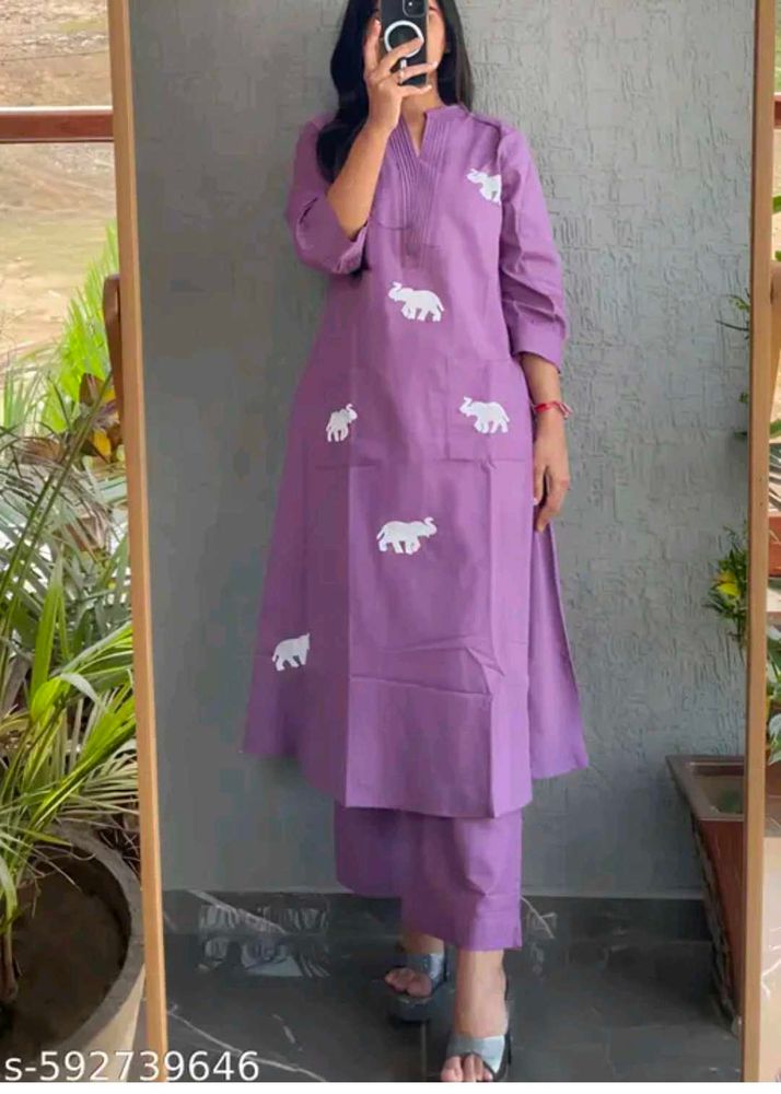 Emrodary Elephant Kurta Set