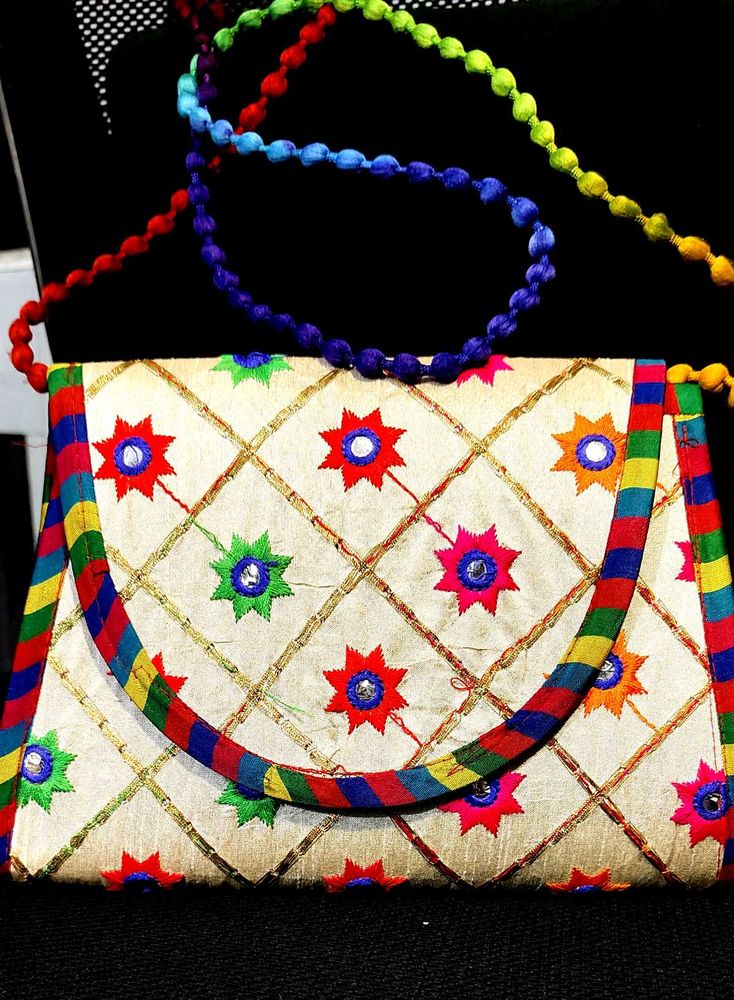 Jaipuri Mirror Work Sling Bag For Women