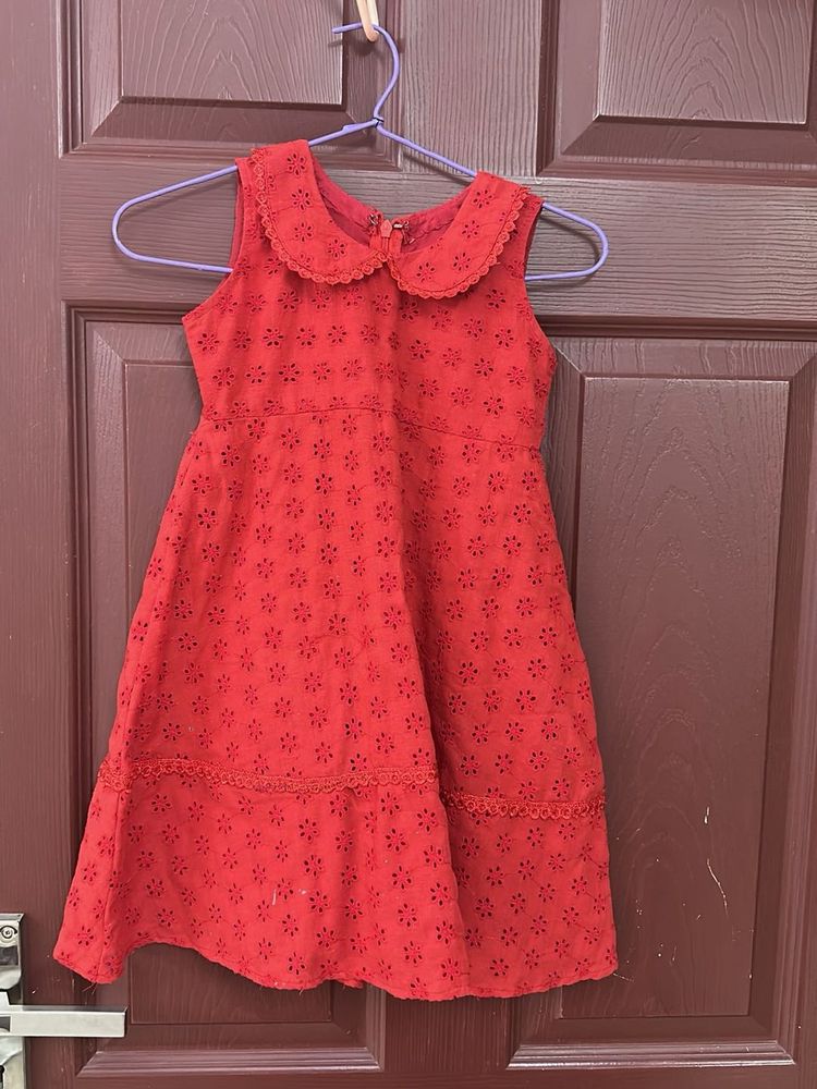 Red Girls&#39; Dress