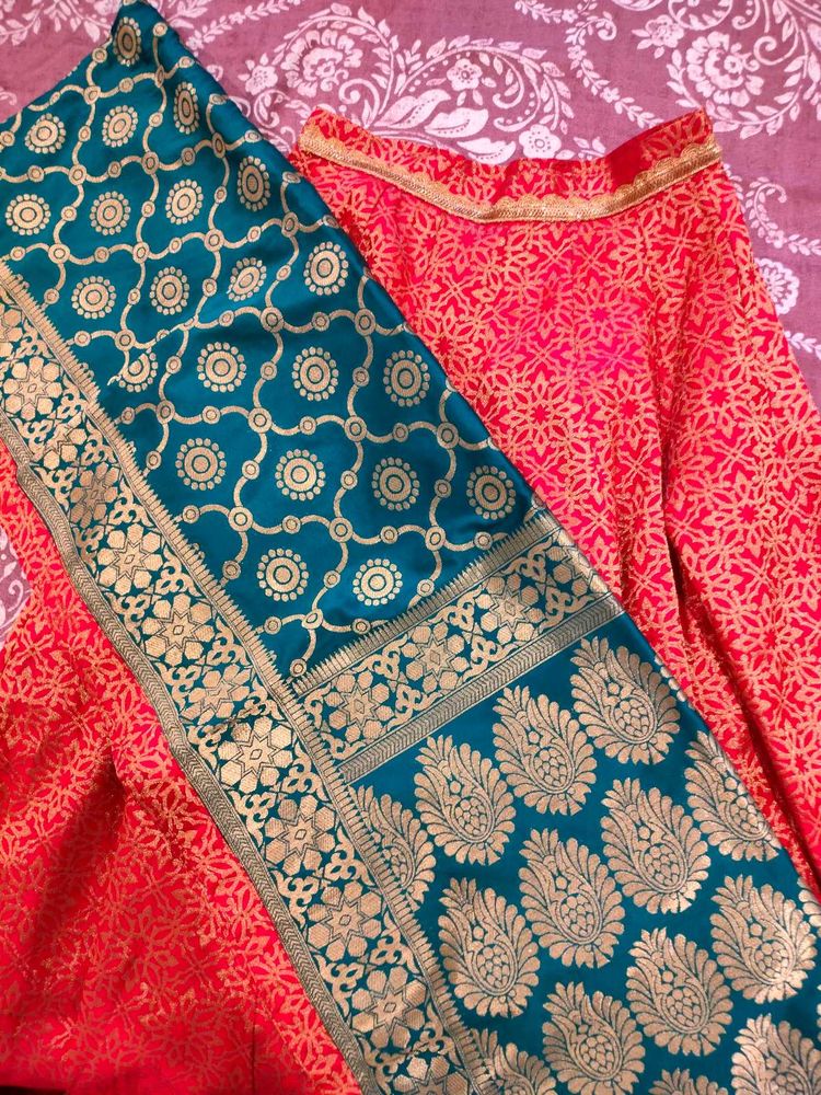 Red Ghagra With Beautiful Dupatta