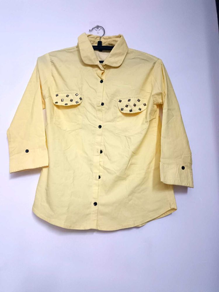 Yellow Button-Down Shirt