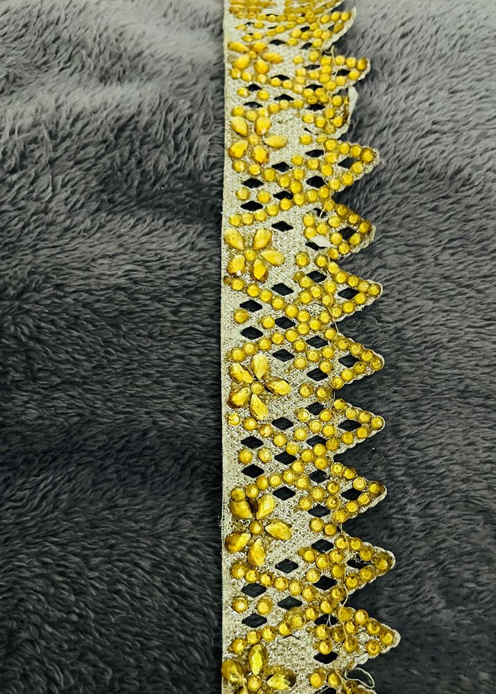 Gold Colour Border Lace