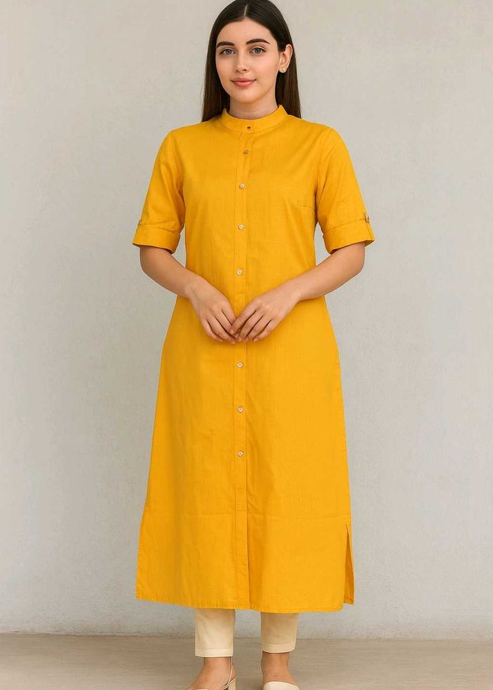 Chic Yellow Kurta (Size XxL)