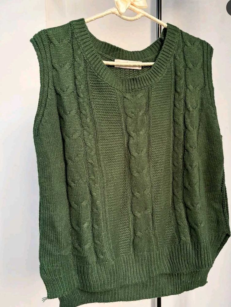 Knitted Green Vest