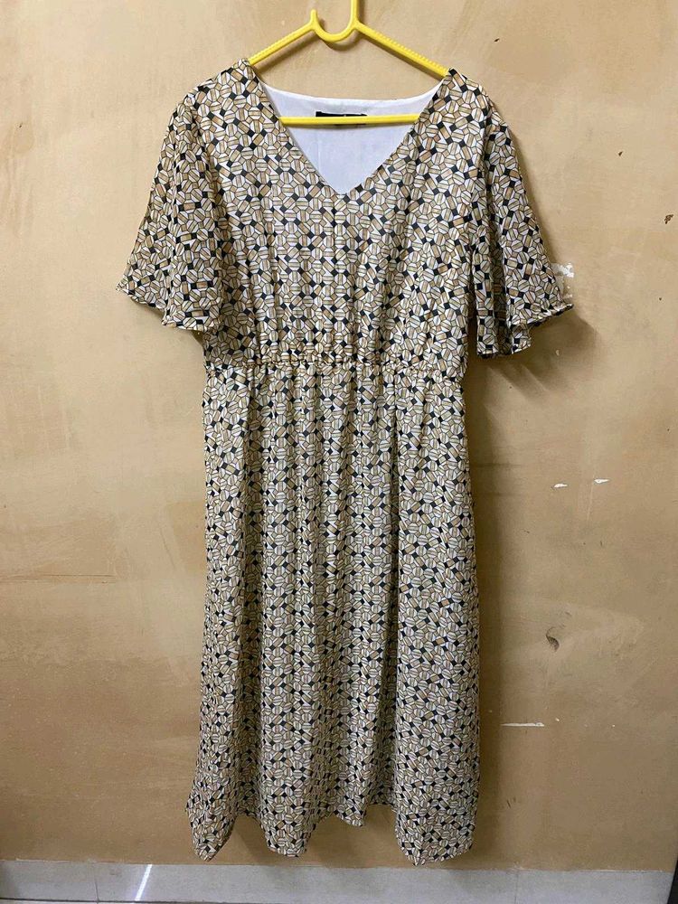 Abstract Print Dress