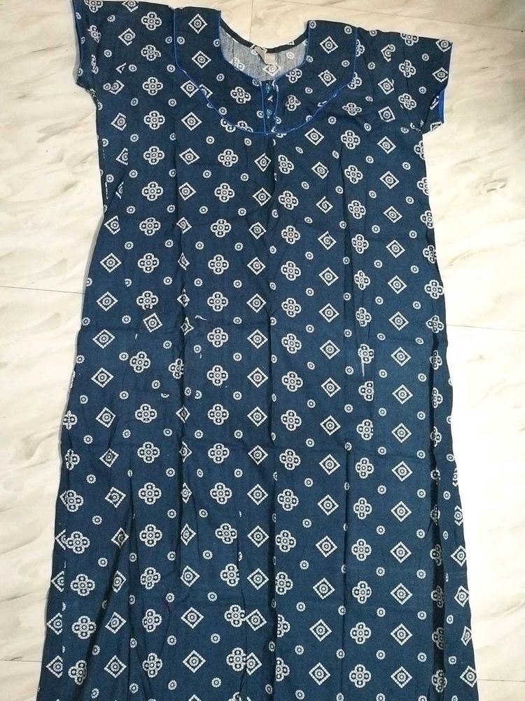 Blue Printed Nighty