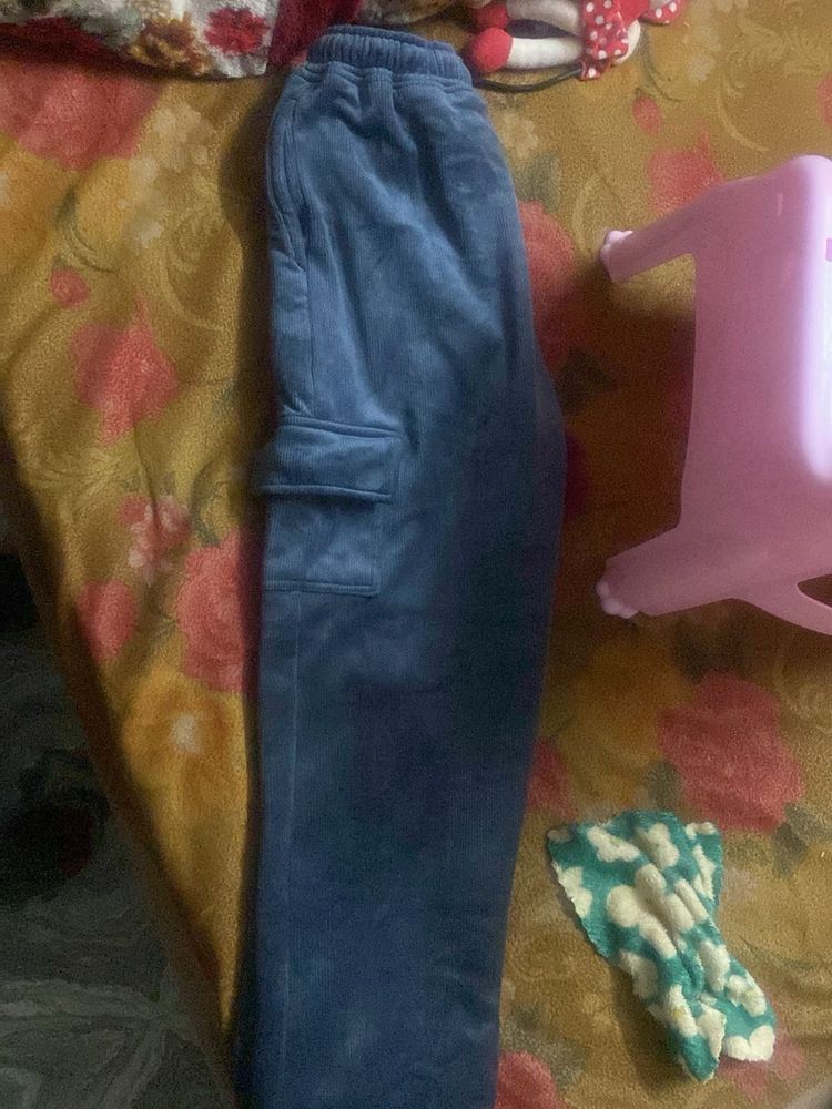 Blue Cargo Sweatpants