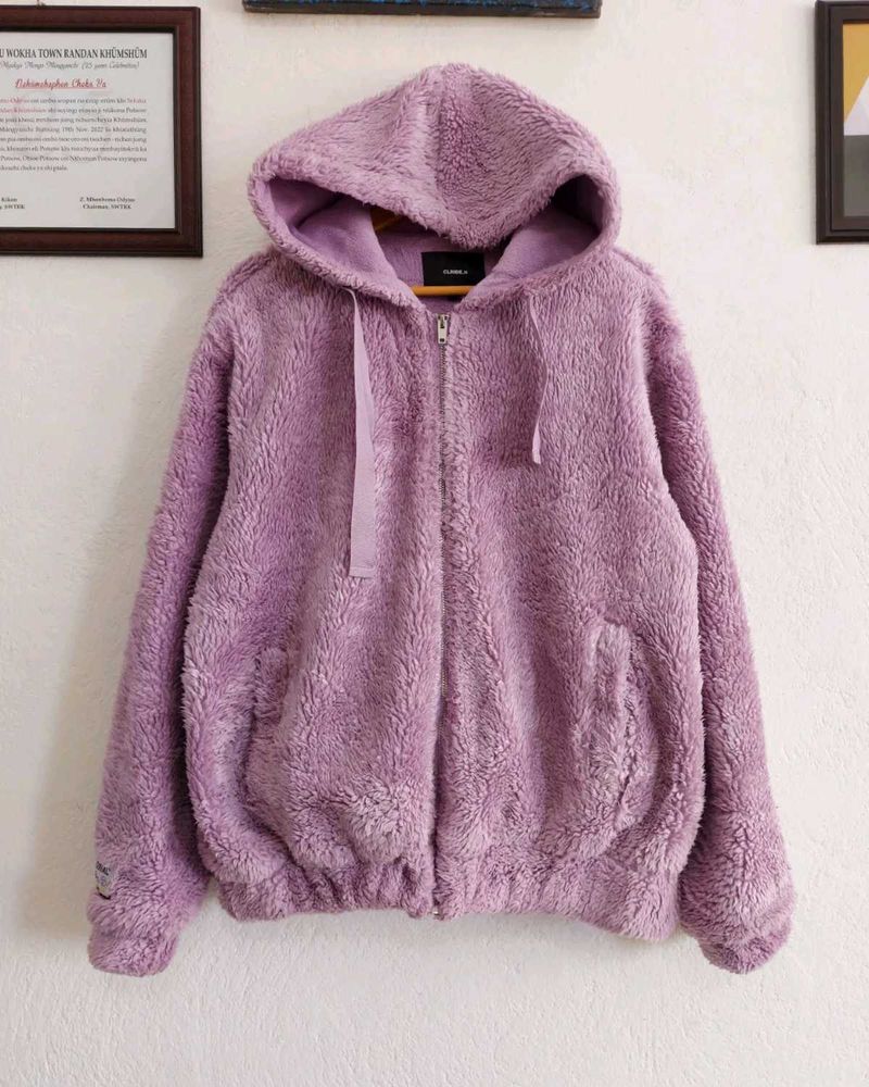 Lavender Fuzzy Hoodie