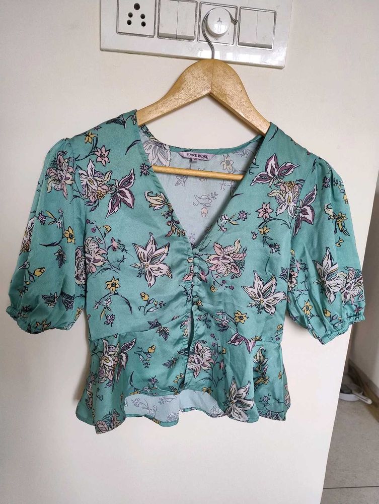 Beautiful Satin Floral Top