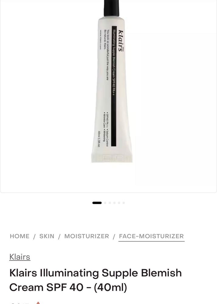 Klairs Blemish Cream SPF 40