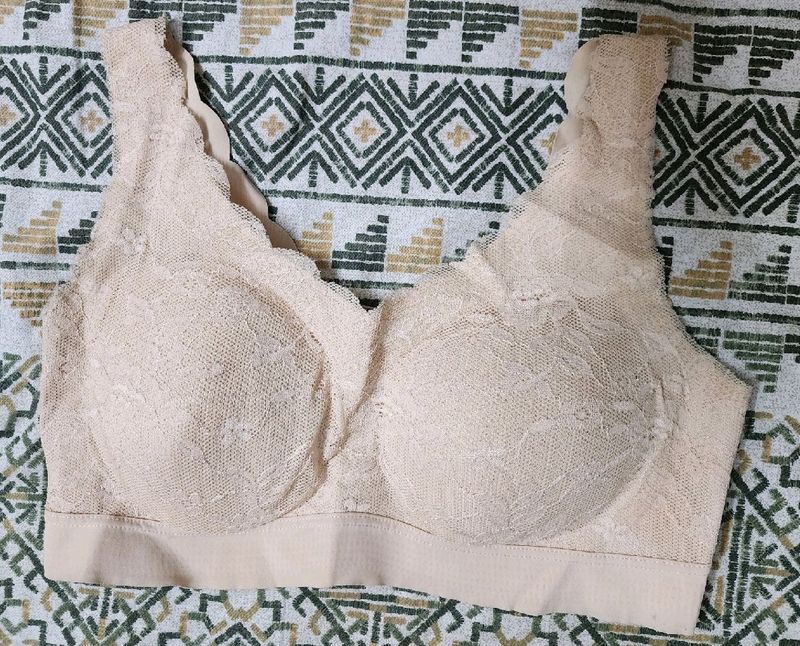 Cream Padded Bra