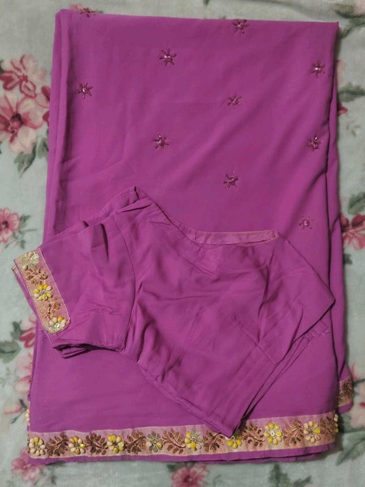 🔥 Sale 🔥 Elegant magenta Saree