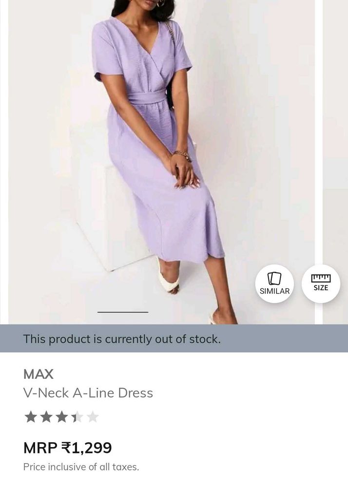 V-Neck A-Line Dress