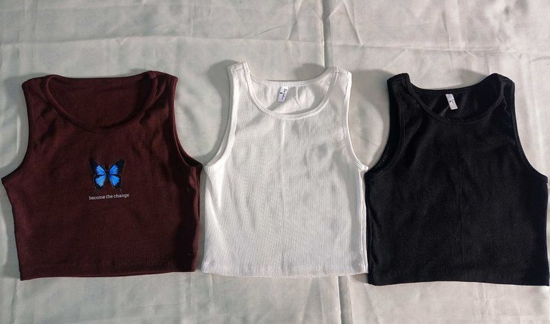 Crop Tank Tops - 3 Pack