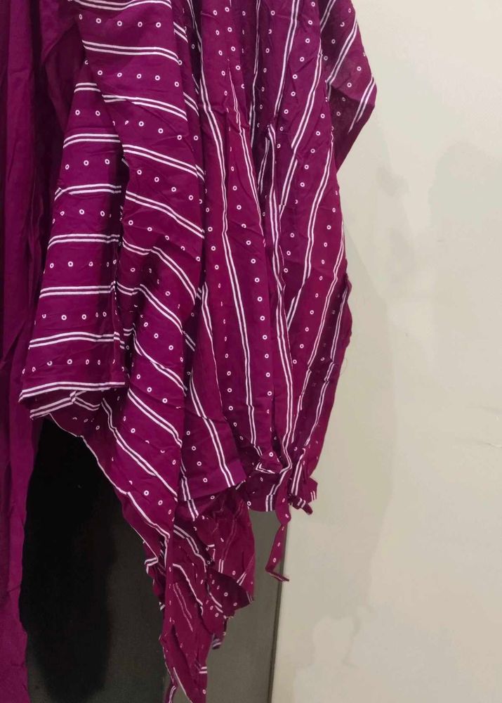 Purple Printed Kurta