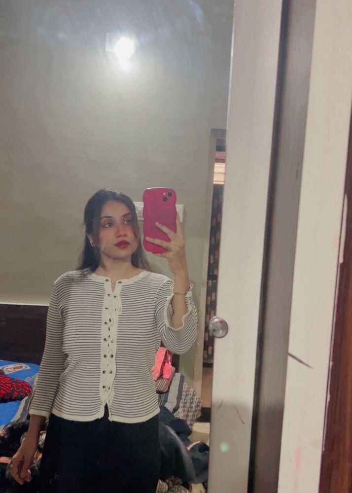 Striped Knit Cardigan