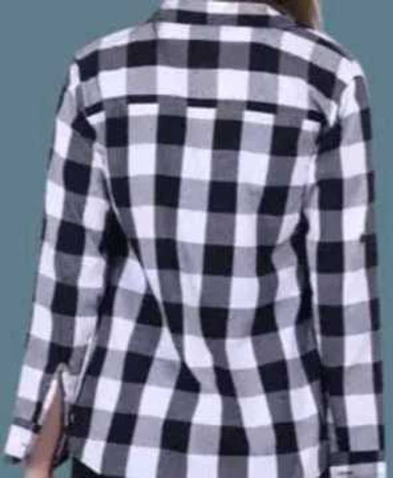 Black &amp; White Plaid Shirt
