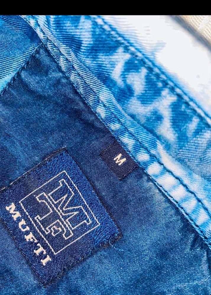 Mufti Blue Patterned Shirt