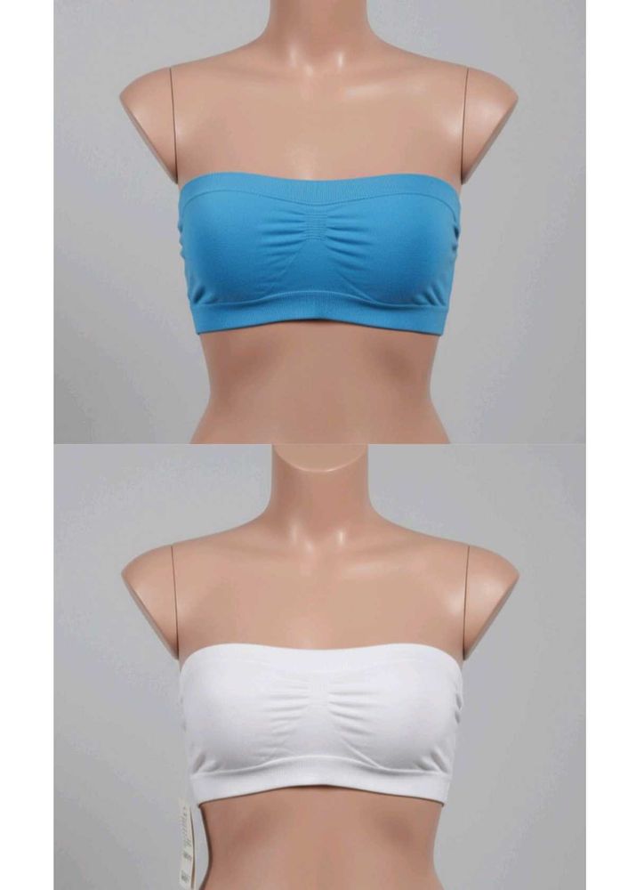 Tube Bra - Blue &amp; White