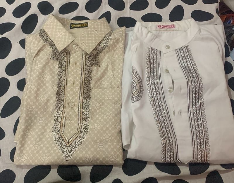Men's Ethnic Kurtas - Set of 2
