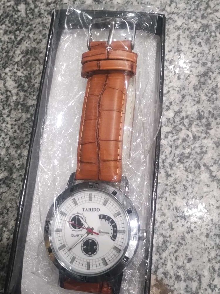 Tarido Quartz Watch with Leather Band