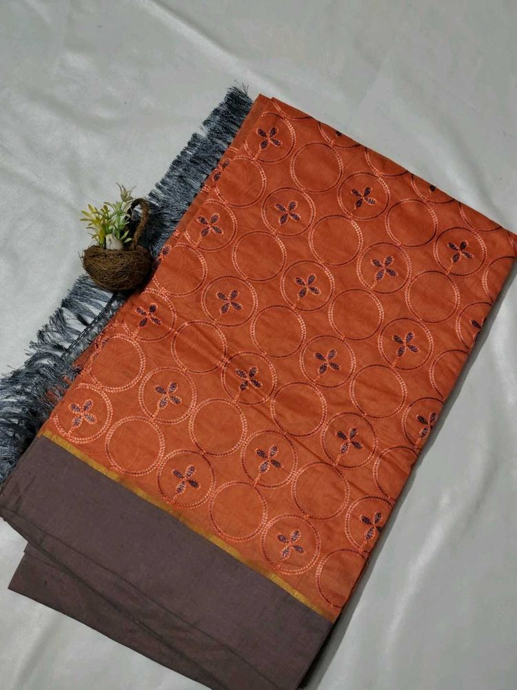 Orange Dress Material