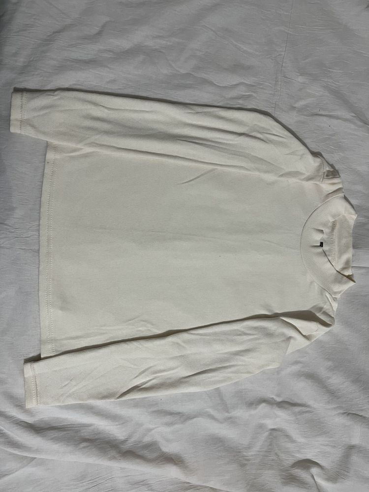 Cream Long Sleeve Top