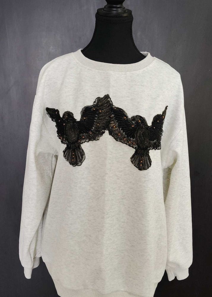 Bird Applique Sweatshirt