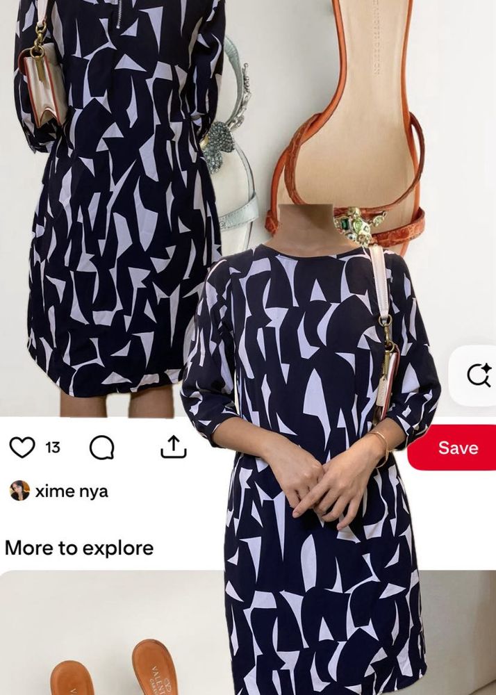 Abstract Print Mini Dress