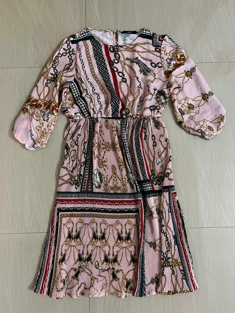 Printed Pink Dress
