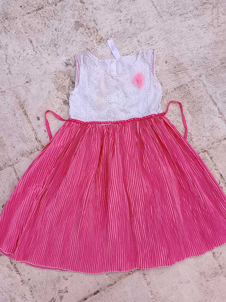 Cute Pink &amp; White Dress