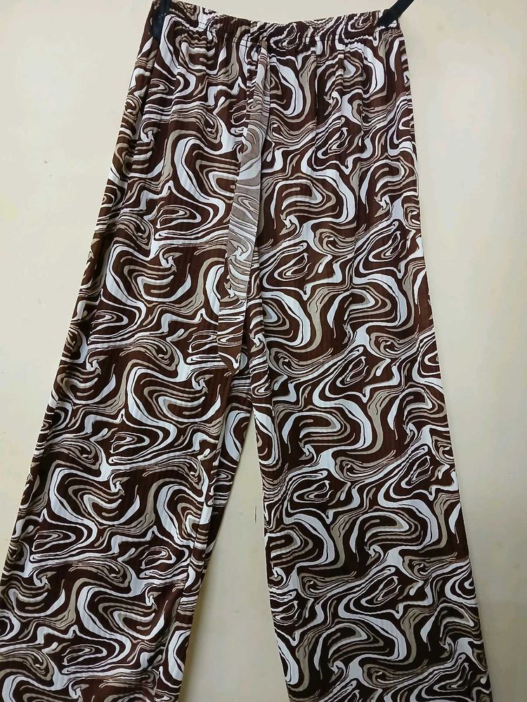 Brown Swirl Print Lounge Pants