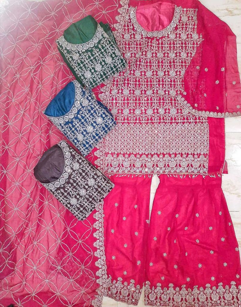 GARARA SUITS ✨ WITH HEAVY STONE WORK
