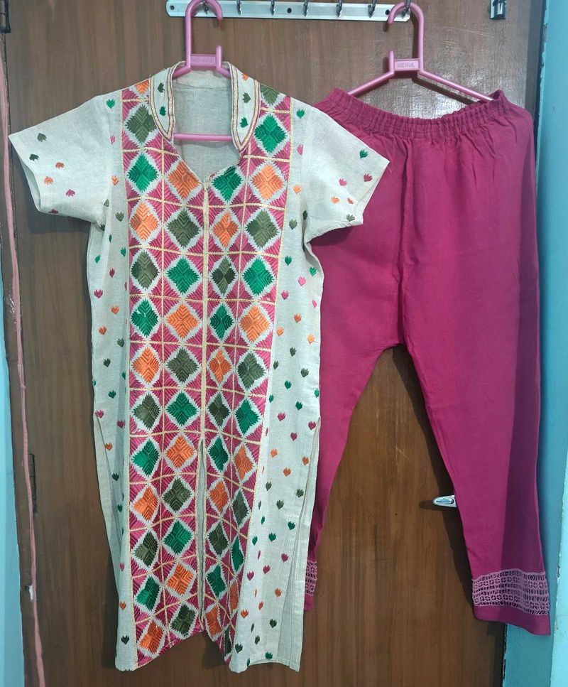 Phulkari Kurta Set