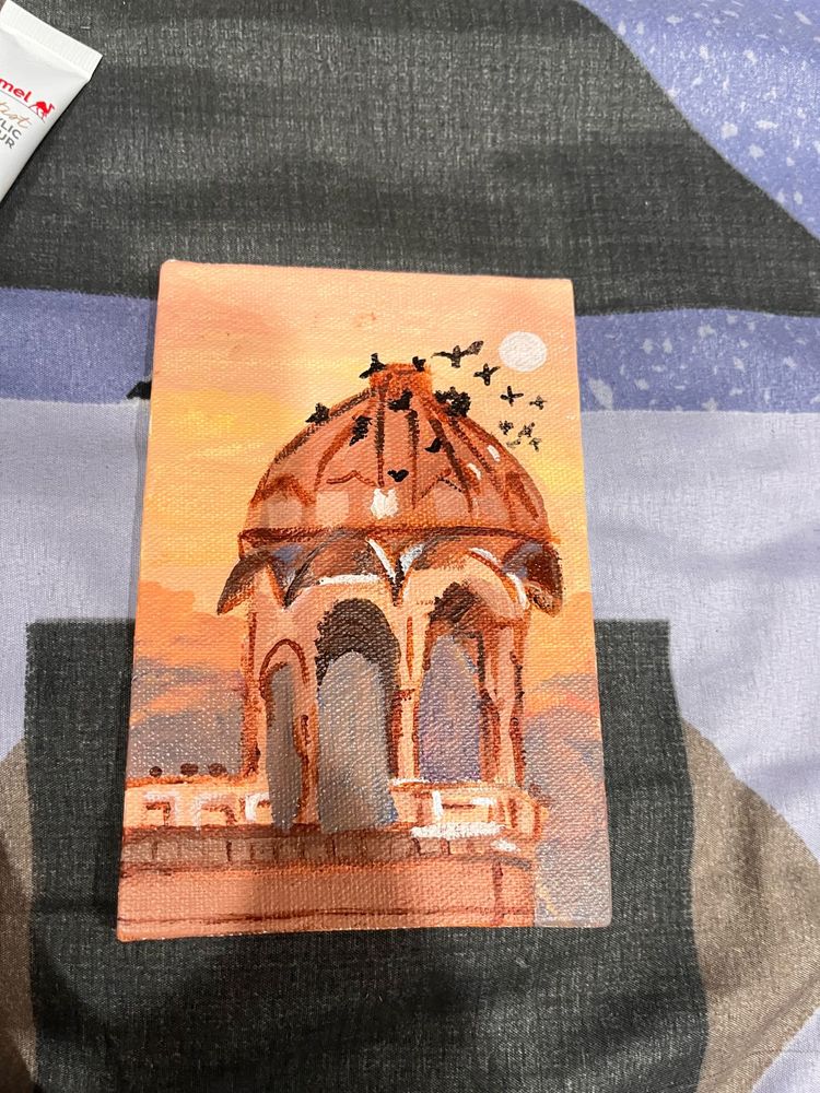 Rajasthani palace acrylic painting 🖼️