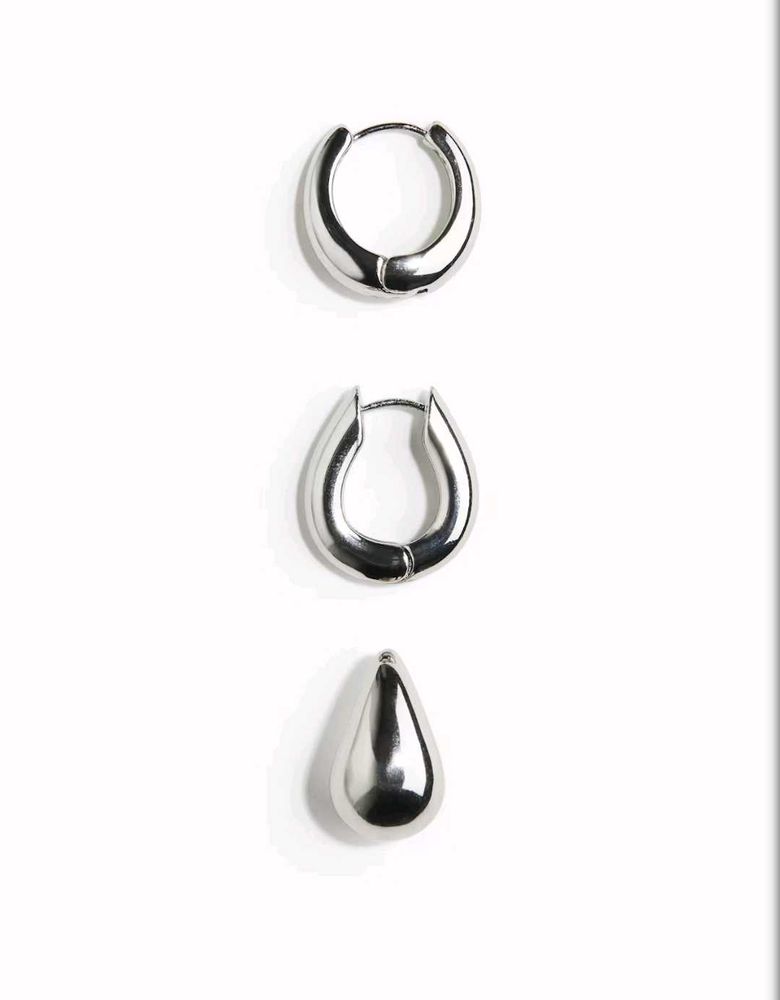 H&amp;M Unisex Silver Earrings