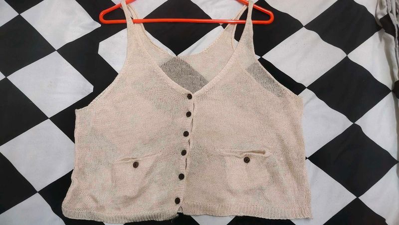 Cute Button Tank Top Bust 38