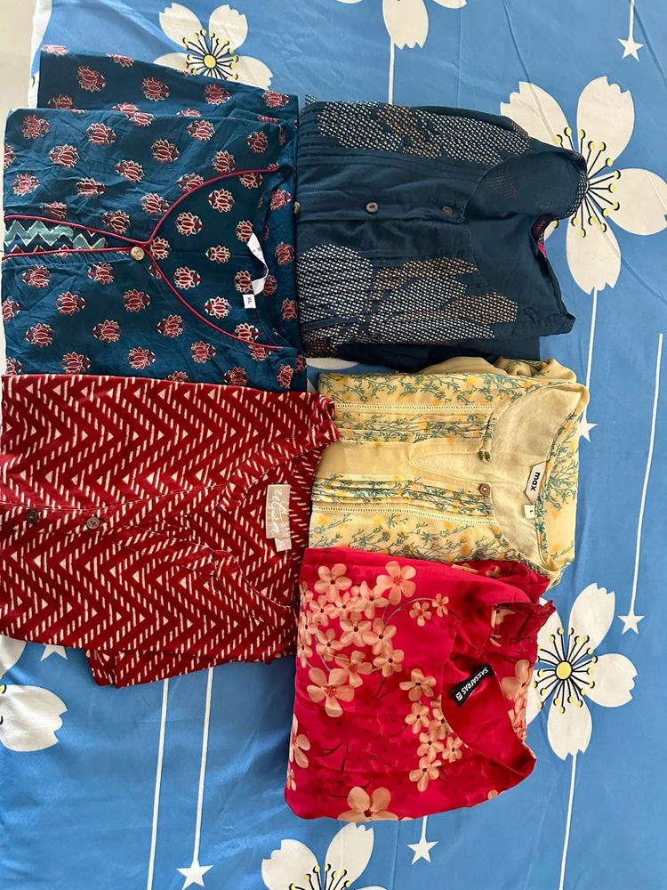 5 Pcs Kurtas And Dress