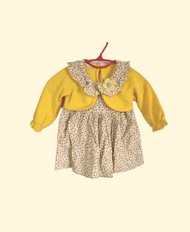 Cute Yellow Dress For Babies