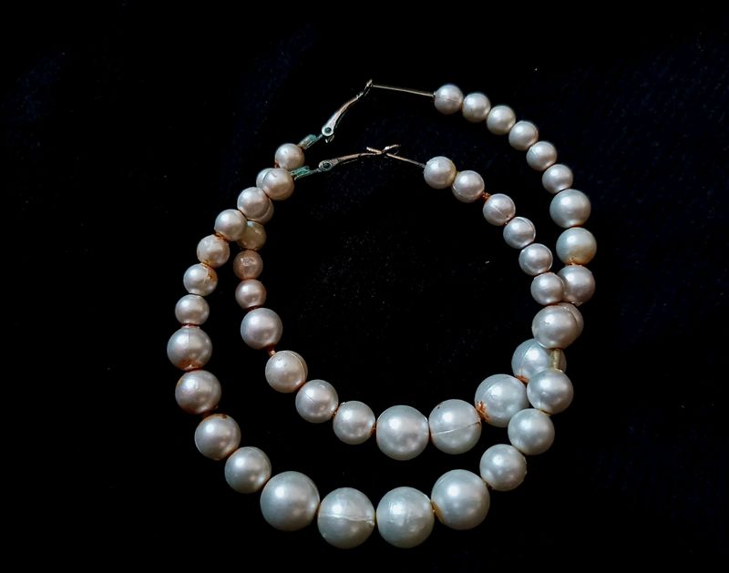 White Pearl Earrings