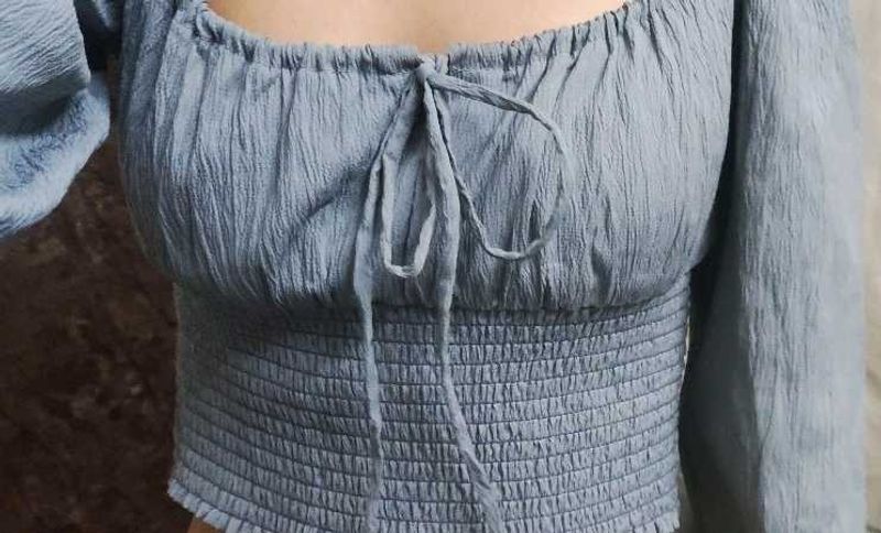 Blue Crop Top