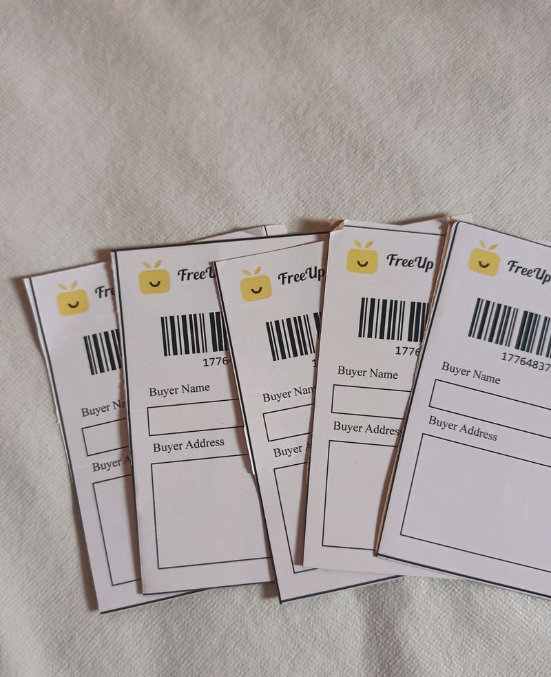 5Sticky Lables+ 5shipping Bag