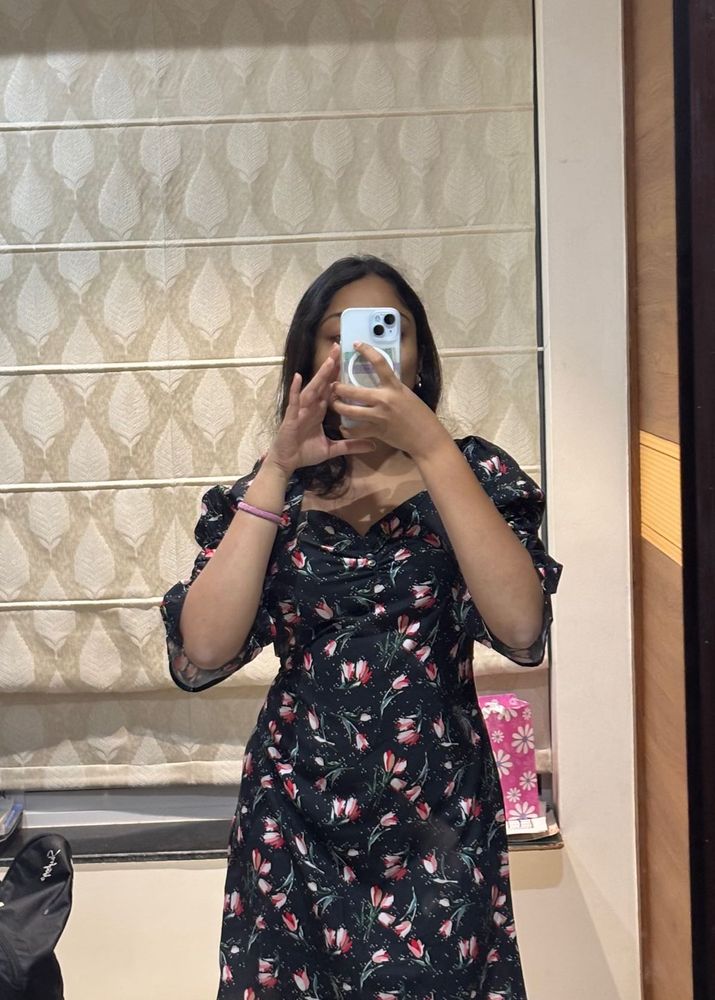 Floral Print Mini Dress, size-s