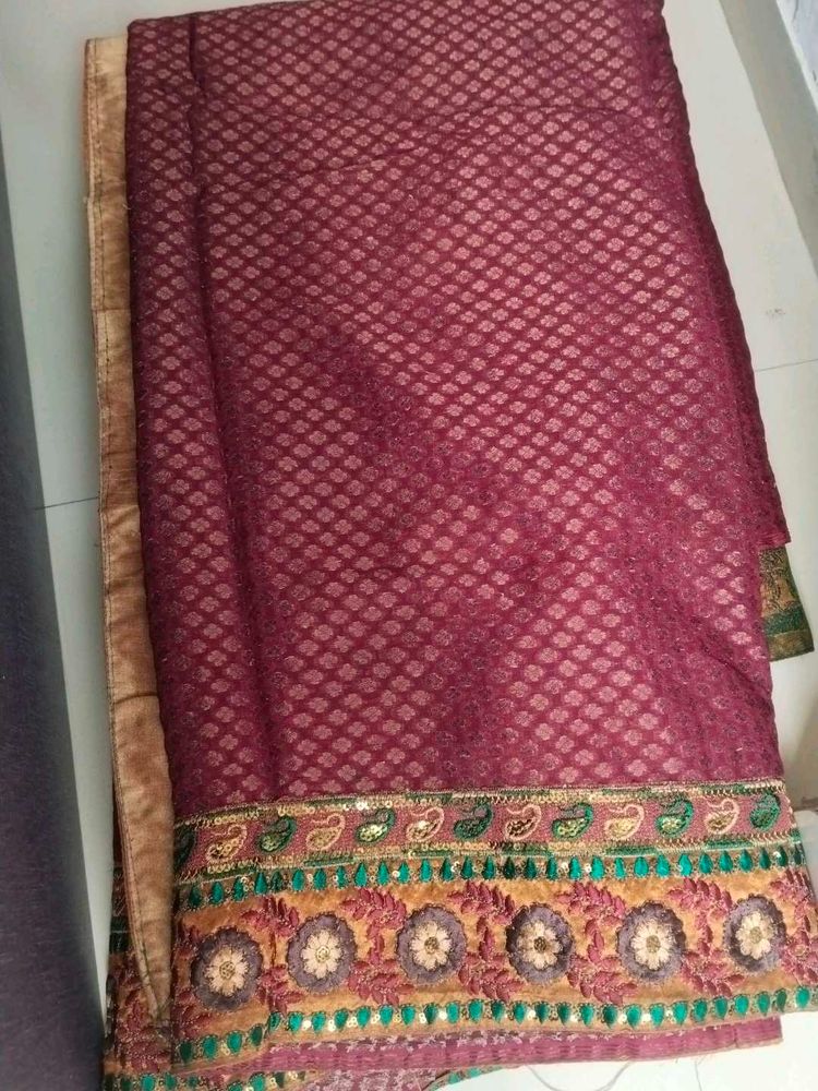 Elegant Maroon Saree