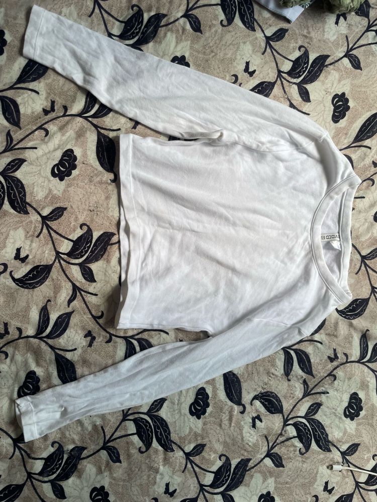 White Long Sleeve Top