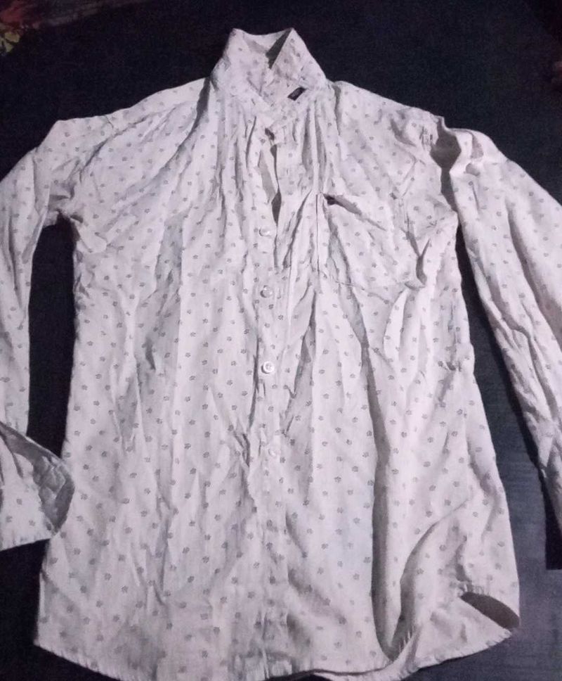 Patterned Long Sleeve Button Down