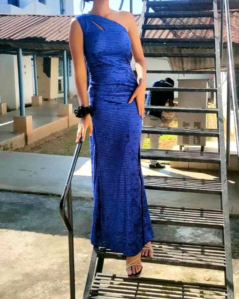 Royal Blue Sequin Gown